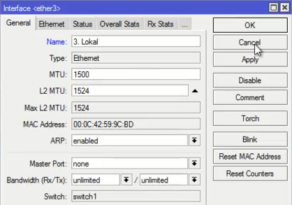 Router Mikrotik RB750 dan Access Point Linksys WAP54G emerer.com 14 nama interface